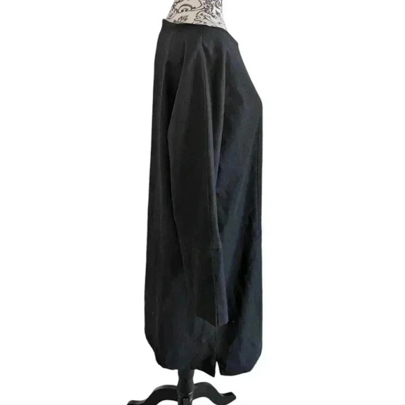 Melow par Melissa Bolduc Dress Black Wool Blend Boat Neck Women's size Large - Picture 5 of 10